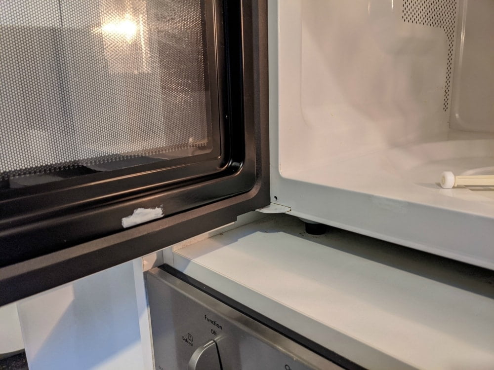 burn marks in microwave