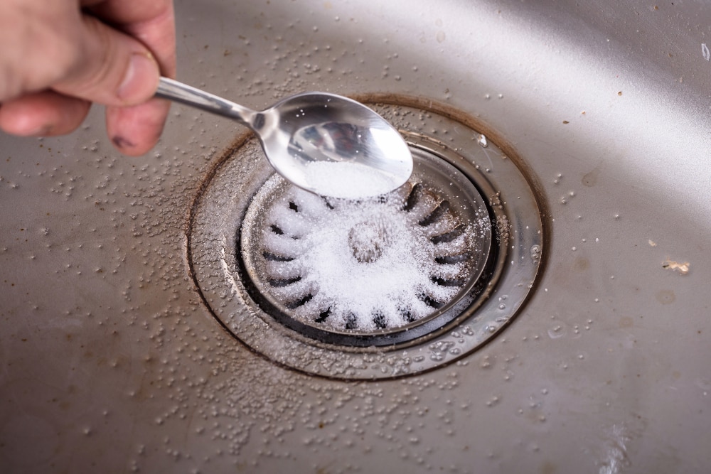 baking soda clean drain